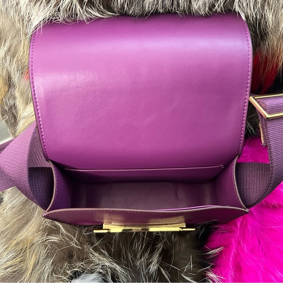 Your New Go to Mini...Genuine Leather mini bag with canvas Cross body strap. - Picture 3 of 17